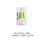 VELAS FLUO CHICAS X 10 *