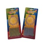 VELAS C/SOP. ORO/PLATA CORTAS  X12 *