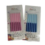 VELAS BRILL./LISA  C/SOPORTE X 12 *